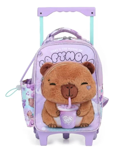 Mochila Escolar Chimola Con Carro 12p'' Capymola Capibara