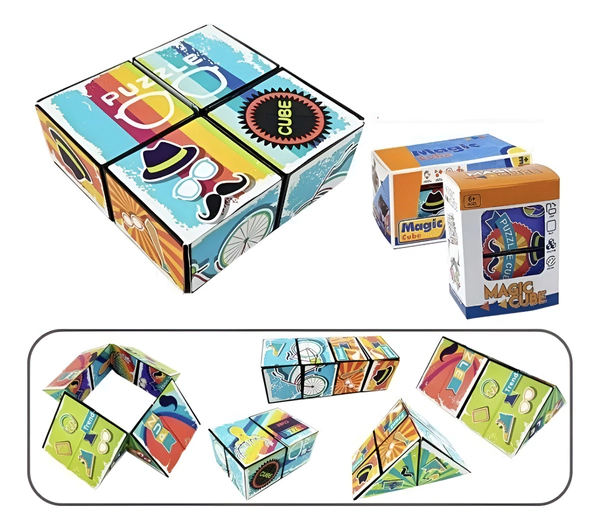 Cubo Mágico Magic Cube Antiestrés Didáctico Giratorio