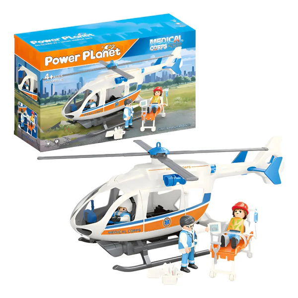 Playset Muñecos Doctores Medicos C/helicoptero
