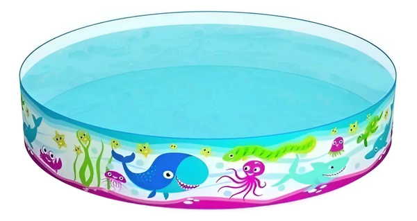 Pileta Redonda Bestway Orcas Y Tiburones 122cm Diametro