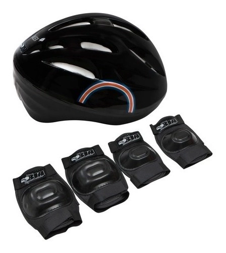 Set De Protección Bia Disney Con Casco Y Rodilleras - NEGRO