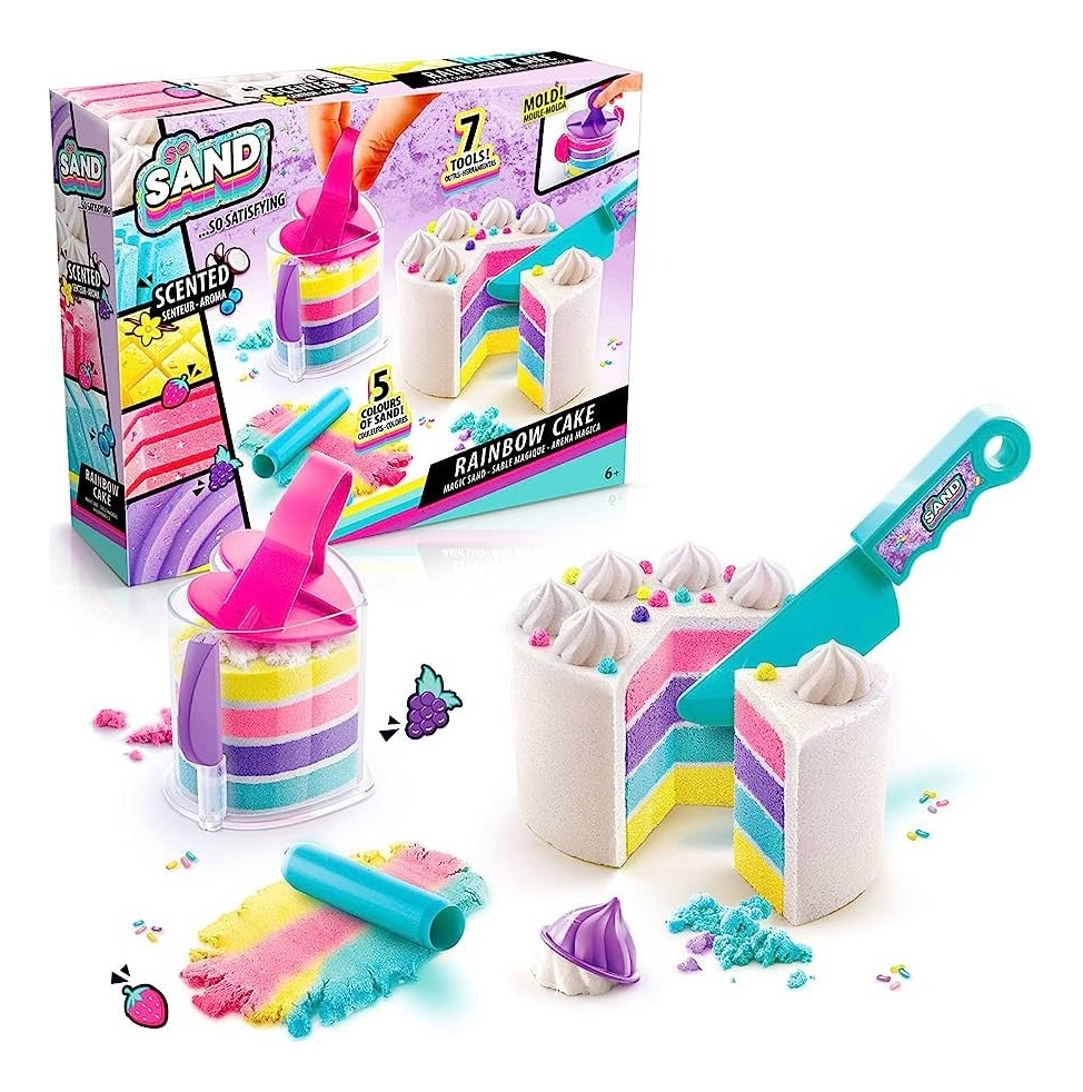 Arena Mágica Con Arenero De 2 Pisos – 500g + 30 Accesorios De Mascotas – Juego Sensorial Para Niños 3+ – Regalo Original