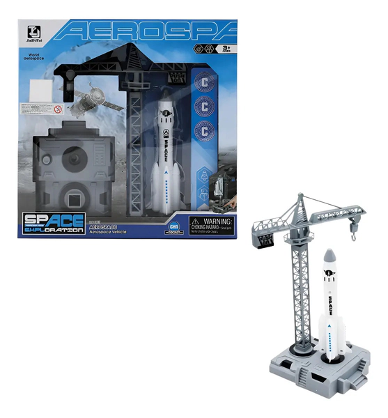 Set Cohete Espacial Con Pista Plataforma Lanzacohetes