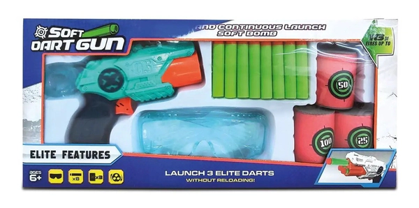 Soft Dart Gun Pistola Juguete Lanza Dardos Con Accesorios