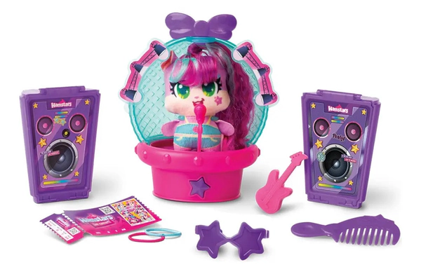 Hamstars Mascotas Coleccionables Con Accesorios Y Microfono Iris