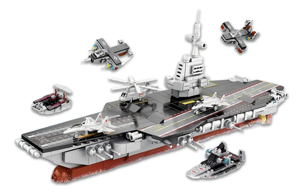 Portaaviones Militar 2109 Piezas Bloques Armado Grande 80 Cm