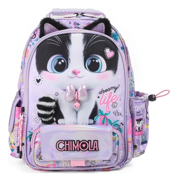 Mochila Chimola Espalda 14 Pulgadas Cat Bt288 Color Lila