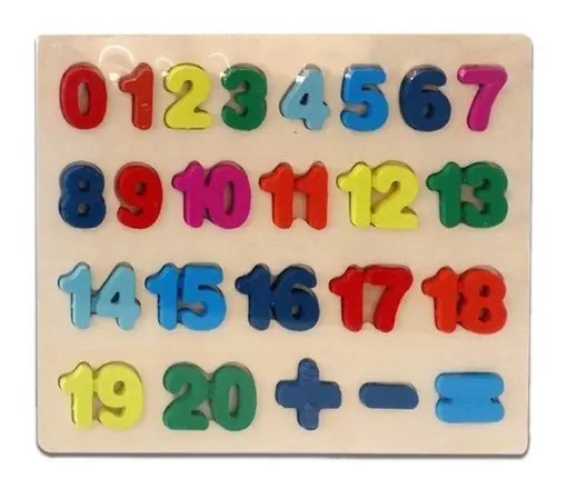 Juego De Encastre Rompecabezas De Madera Letras Ó Números