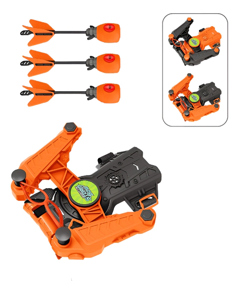 Arco Wrist Bow Lanzador Con Dardos De Espuma A Distancia Naranja