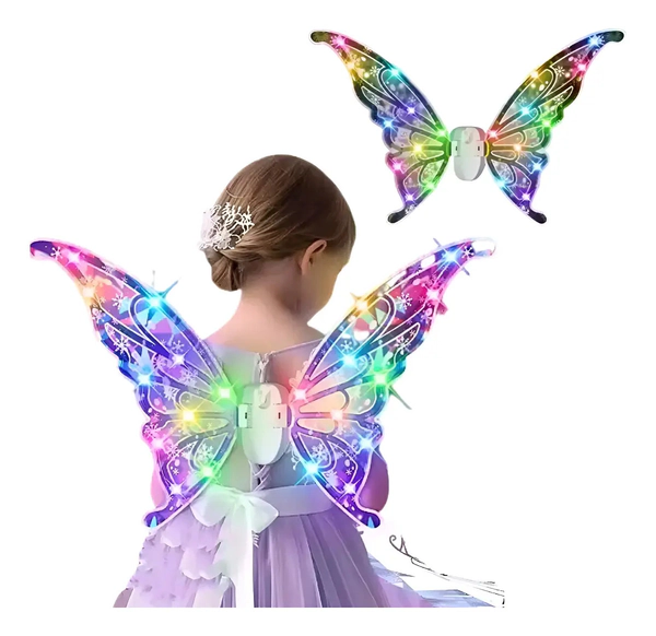 Alas De Mariposa Con Movimiento Ilumina En La Oscuridad