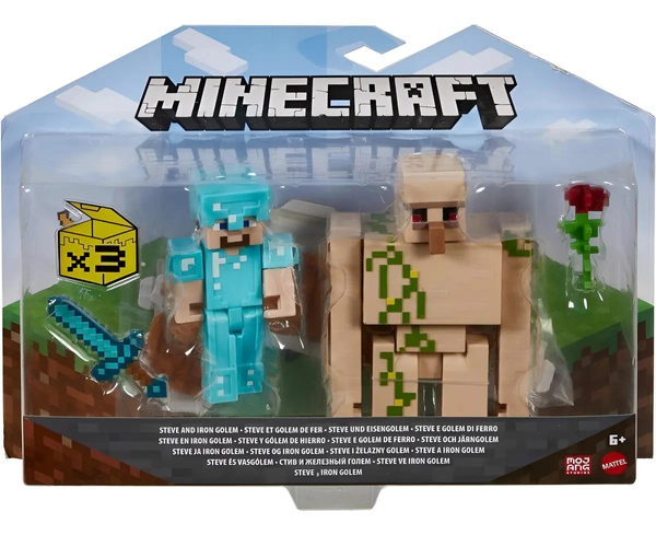 Muñeco Figura De Acción De Minecraft Vanilla 2 En 1 Mattel