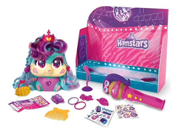 Hamstars Popstar World Tour Bus Con Microfono Y Accesorios