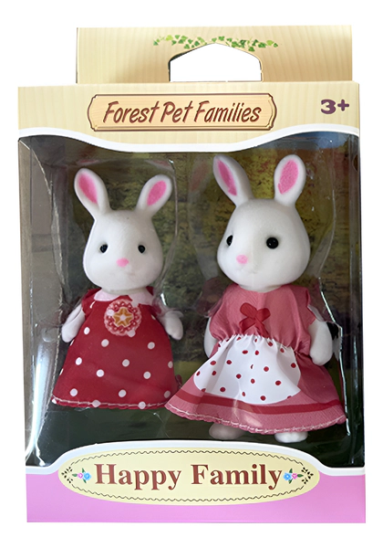 Muñecos X2 Animales Forest Pets Familia Conejitos