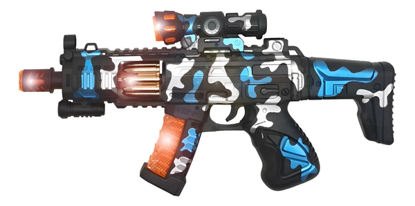 Ametralladora Arma De Juguete Rifle Con Mira Luces Y Sonido