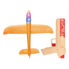 Pistola Fly Shoot Con Lanzador De Avion Luminoso Resistente