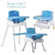 Silla De Comer Plegable Para Bebes 3 En 1 Ok Baby