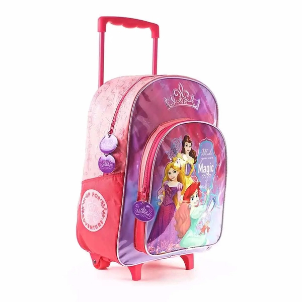 Mochila Con Carrito Disney Princesas 16 Pulgadas Primario
