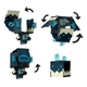 Figura Minecraft Flippin' Figs 2 En 1 Warden + Catalizador