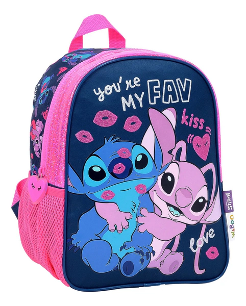 Mochila Infantil Stitch Disney Jardin Niños Azul