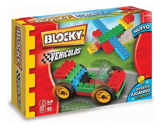 Bloques Coches Blocky Vehiculos 40 Piezas Dimare Blocky