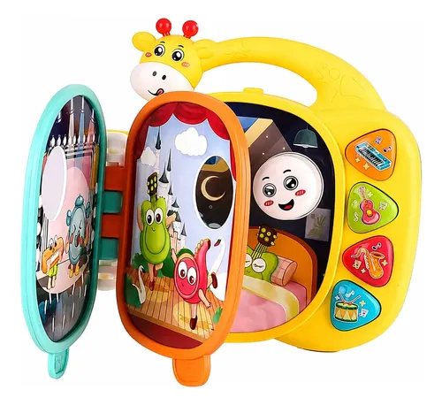 Librito Jirafa Musical Interactivo Didáctico Luz Y Sonidos