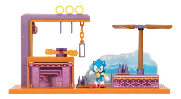 Sonic Playset 35 Cm The Hedgehog Juego Zona Bateria Voladora