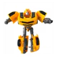 Transformable Robot Se Transforma En Auto Amarillo Original