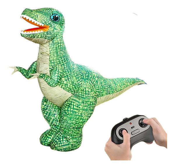 Gigasaurio Dinosaurio Inflable 130cm Control Remoto Y Sonido