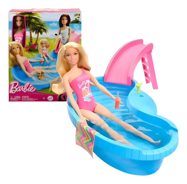 Playset Muñeca Barbie Con Piscina Y Accesorios Mattel