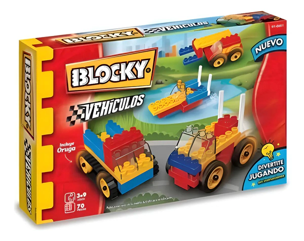 Blocky Vehículos 2 70 Piezas Para Armar Bloques