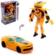 Robot Transformer Figura De Acción Auto Robot Con Accesorios Amarillo