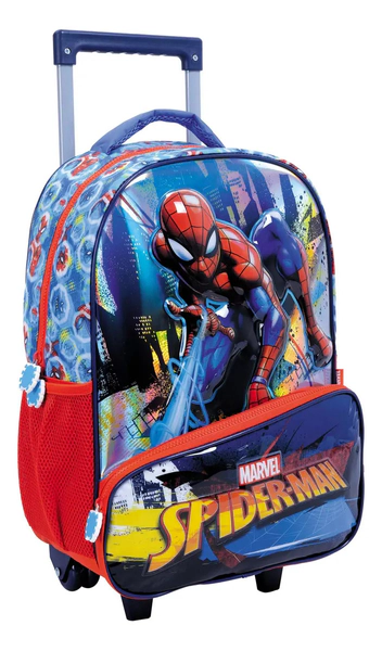 Mochila Escolar Carro Spiderman Hombre Araña Wabro Original
