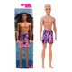 Muñeco Ken Playa Barbie Original Mattel Con Short Morado
