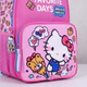 Mochila Escolar Hello Kitty Bosillo Frontal Dias Favoritos Rosa Poliéster