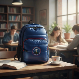 Mochila Escolar De Espalda Ovni Azul 3 Cierres 16' Zaphir