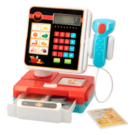 Caja Registradora Infantil C/ Calculadora Luz Sonido Tactil