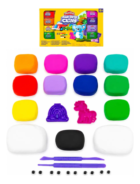 Play Doh Air Dry Clay Kit Arcilla 13 Colores Original