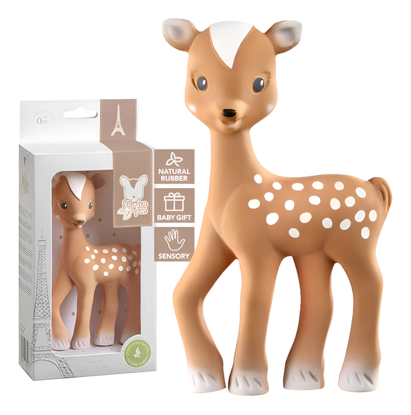 Mordillo Para Bebe Ciervo Bebe Fanfan 100% Caucho Natural +0