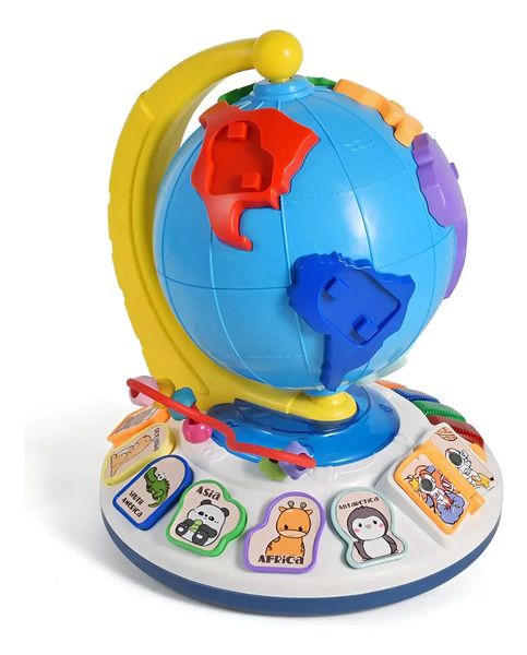 Globo Terráqueo Musical Con Continentes Y Animales