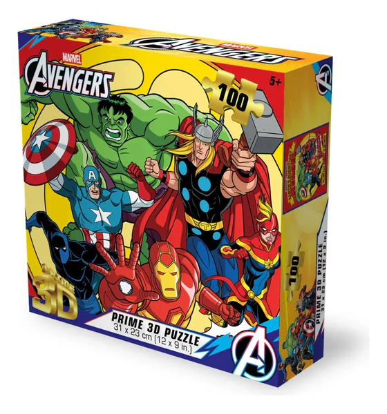 Puzzle Rompecabezas Marvel Vengadores 100 Piezas Prime 3d