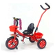 Triciclo Con Timbre Y Manija Direccional Doble Canasto ROJO