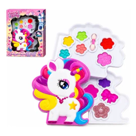 Set Maquillaje Infantil Pony Unicornio Paleta Y Accesorios