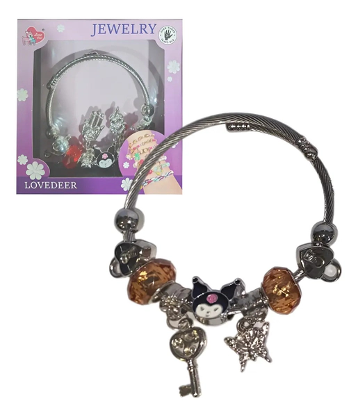 Pulsera Infantil Tipo Charm Kuromi Hello Kitty