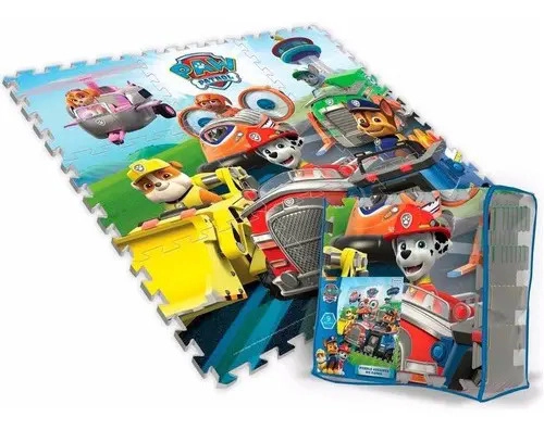 Piso De Goma Eva Paw Patrol Encastrable 90x90cm Tapimovil