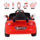 Auto A Batería 6v Deportivo Control Remoto Padres Sonido Luz ROJO