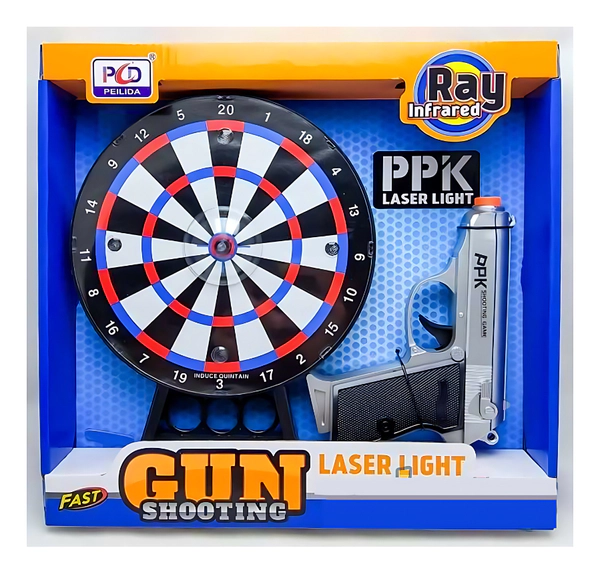 Juego Pistola Laser Infrarroja Tiro Al Blanco C/luz Y Sonido