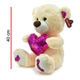 Oso De Peluche 40 Cm. Con Corazón Brilloso