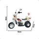 Moto A Batería 3 Ruedas 6v Luces Y Sonidos Hasta 25 Kg blanco