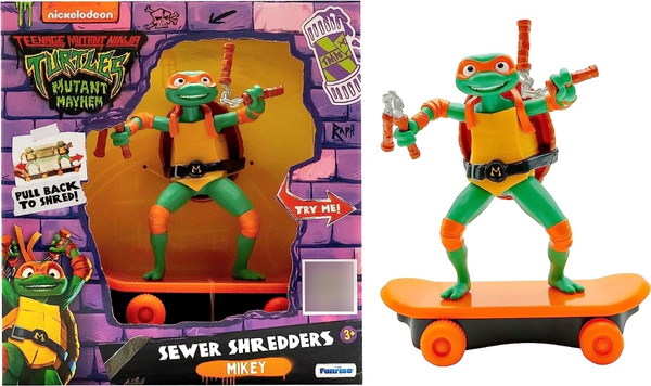 Las Tortugas Ninja Juguete Raphael En Skate Pull Back