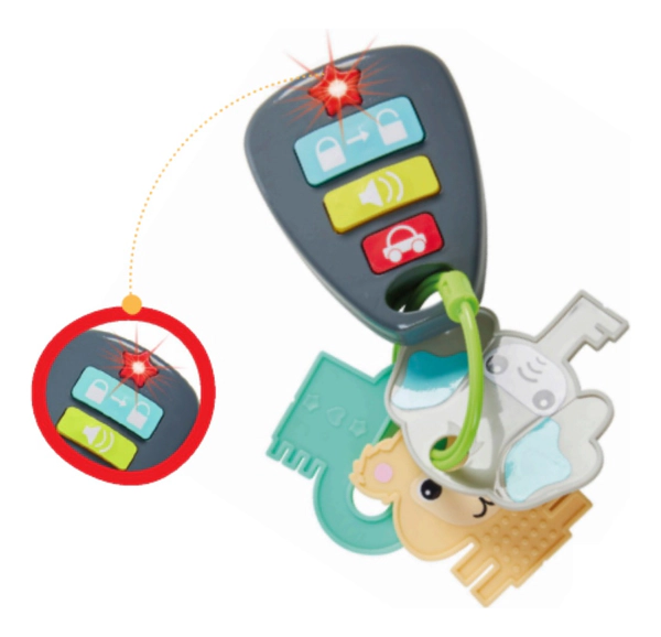 Llaves Para Bebe Sonajero Con Sonido Colgante Y Mordillo
